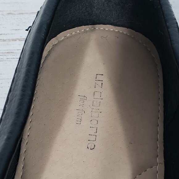 Liz Claiborne Flex Form Black Faux Leather Flat Loafer Driving Moccasin Sz 8.5M - Picture 6 of 8